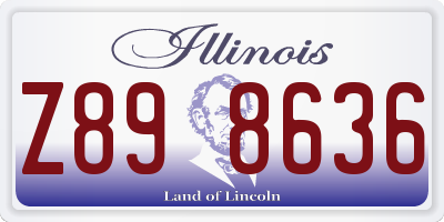 IL license plate Z898636