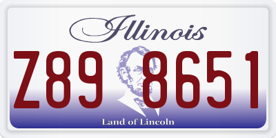 IL license plate Z898651