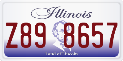 IL license plate Z898657