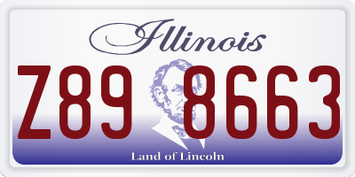 IL license plate Z898663