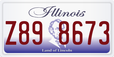 IL license plate Z898673