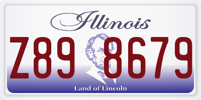 IL license plate Z898679