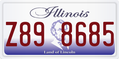 IL license plate Z898685