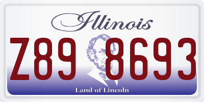 IL license plate Z898693