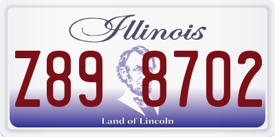 IL license plate Z898702