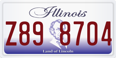 IL license plate Z898704
