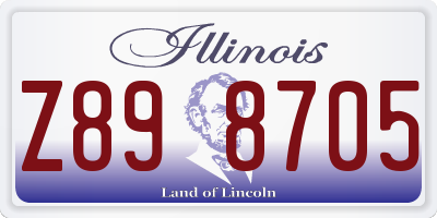 IL license plate Z898705
