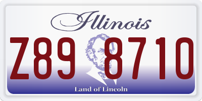 IL license plate Z898710