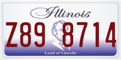 IL license plate Z898714