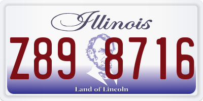IL license plate Z898716