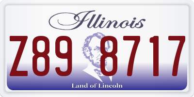 IL license plate Z898717