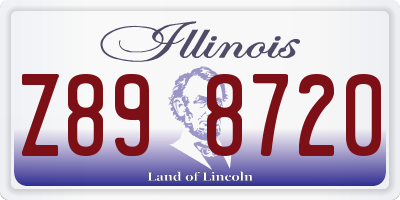 IL license plate Z898720