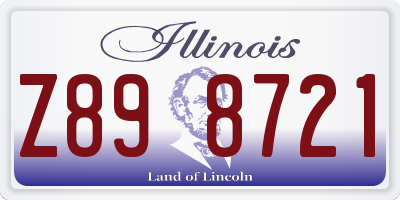 IL license plate Z898721