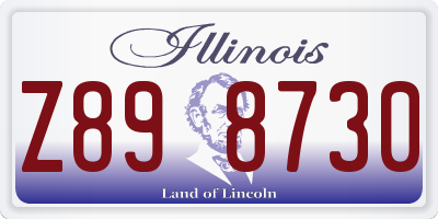 IL license plate Z898730