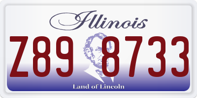 IL license plate Z898733
