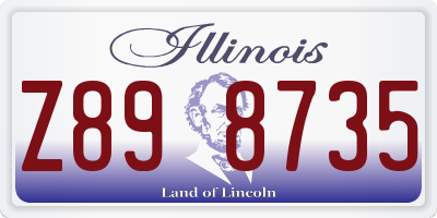 IL license plate Z898735