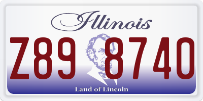 IL license plate Z898740