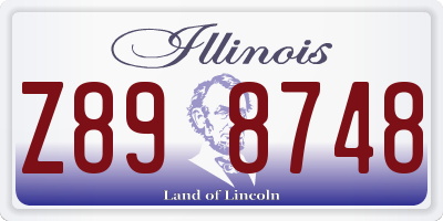 IL license plate Z898748