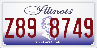 IL license plate Z898749