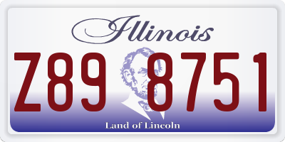 IL license plate Z898751