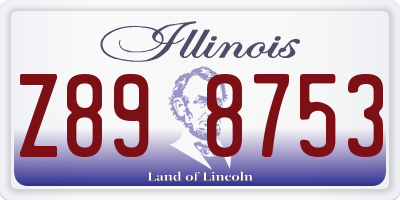 IL license plate Z898753