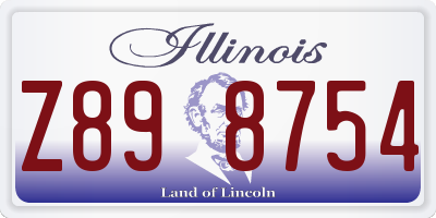 IL license plate Z898754