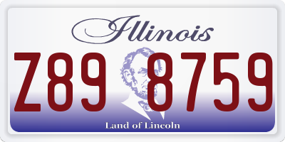 IL license plate Z898759