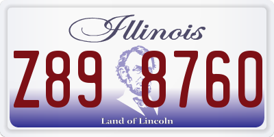 IL license plate Z898760