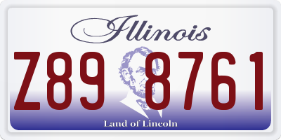 IL license plate Z898761