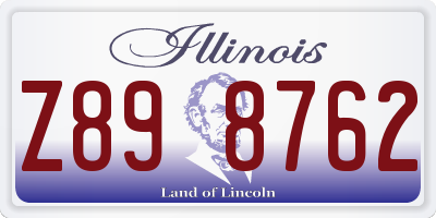 IL license plate Z898762