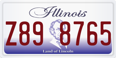 IL license plate Z898765