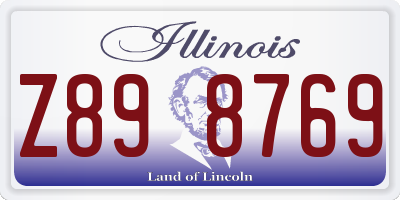 IL license plate Z898769