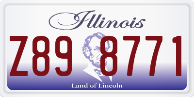 IL license plate Z898771