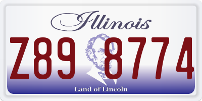 IL license plate Z898774