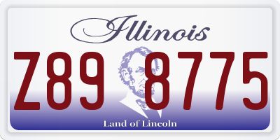 IL license plate Z898775