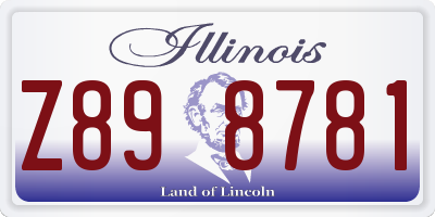 IL license plate Z898781