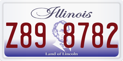 IL license plate Z898782