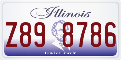 IL license plate Z898786
