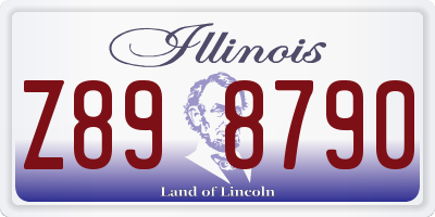 IL license plate Z898790