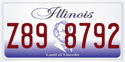 IL license plate Z898792