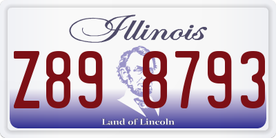 IL license plate Z898793
