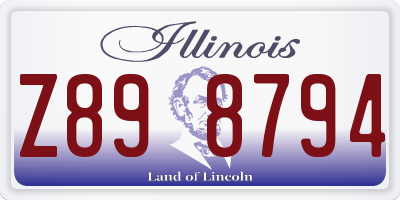 IL license plate Z898794