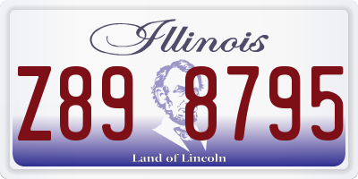 IL license plate Z898795