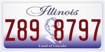 IL license plate Z898797