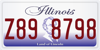 IL license plate Z898798