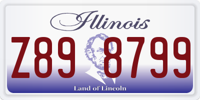 IL license plate Z898799