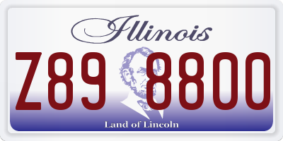 IL license plate Z898800
