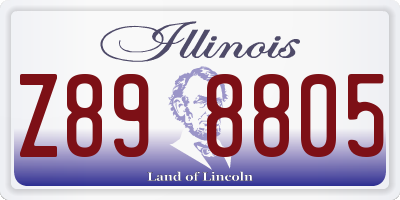 IL license plate Z898805
