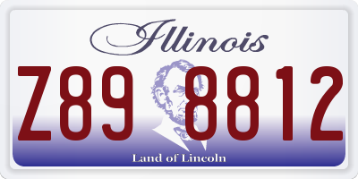 IL license plate Z898812