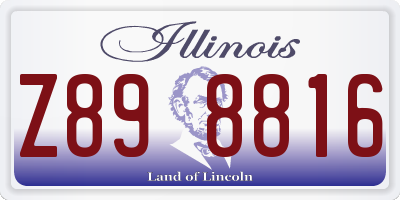 IL license plate Z898816
